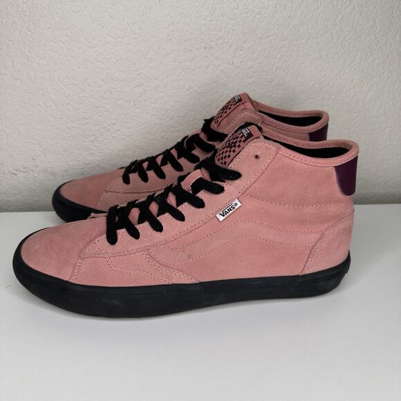 Vans Lizzie Rosette Pink Black Suede Skate Shoes Women’s Size 10.5 Mens 9 - Picture 2 of 8